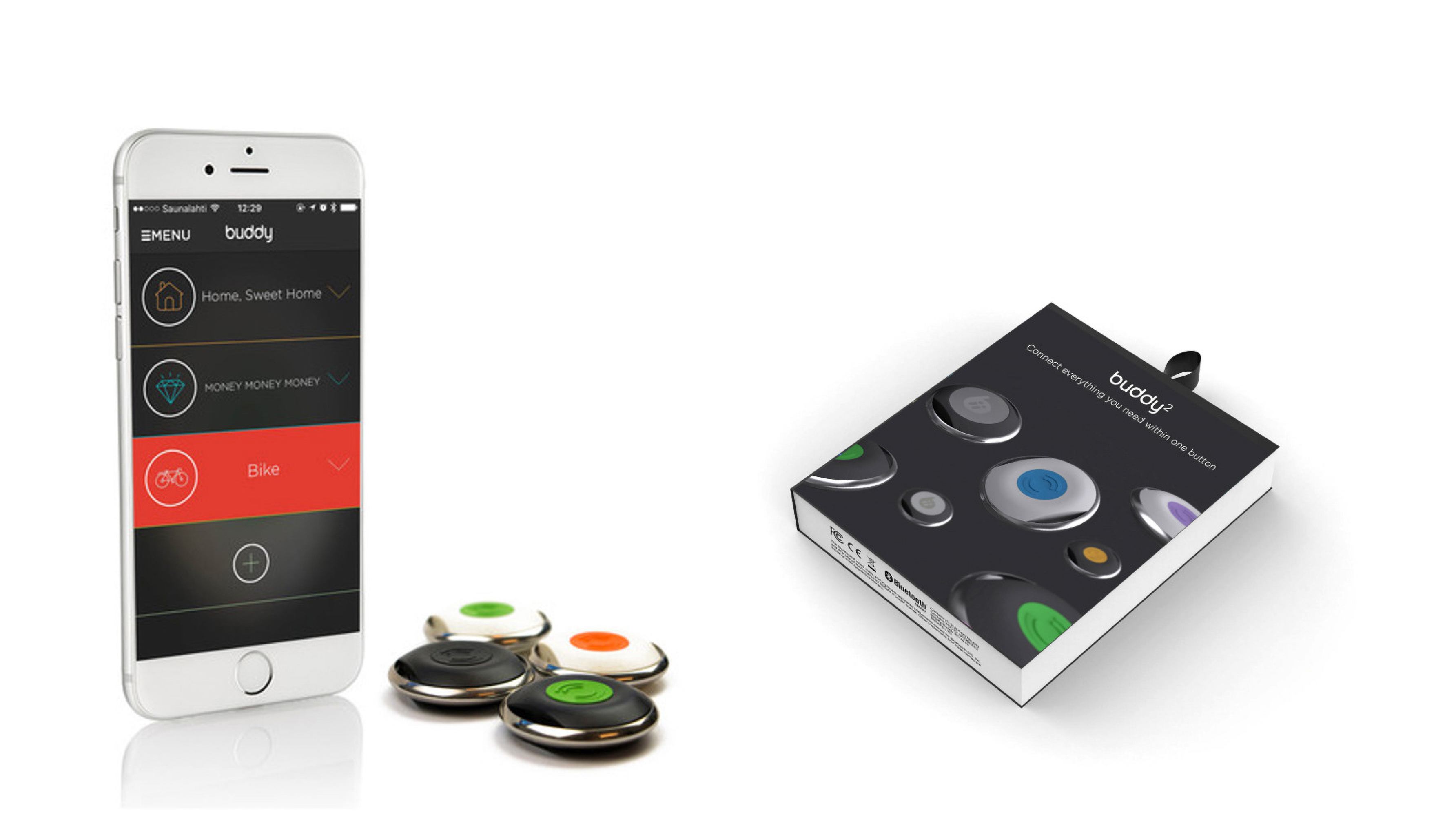 Biisafe Buddy app and connected smart buttons